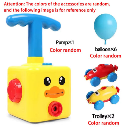 Balloon Launcher Manual Balloon Pump Car Racer Party Supplies Preschool Educational Science Toys for Kids Boys Girls 3+Years Old