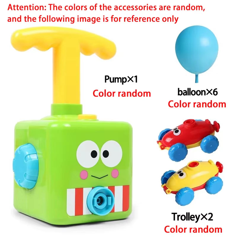 Balloon Launcher Manual Balloon Pump Car Racer Party Supplies Preschool Educational Science Toys for Kids Boys Girls 3+Years Old